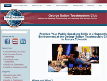 Tablet Screenshot of georgesuttontoastmasters.com